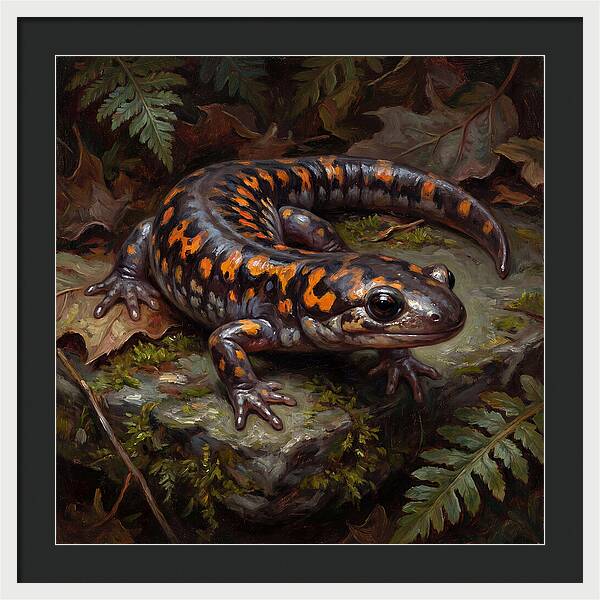 Salamander Among Ferns