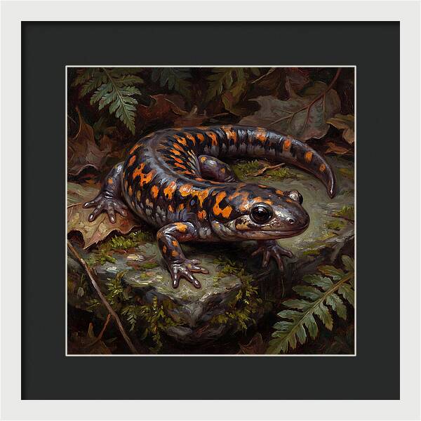 Salamander Among Ferns