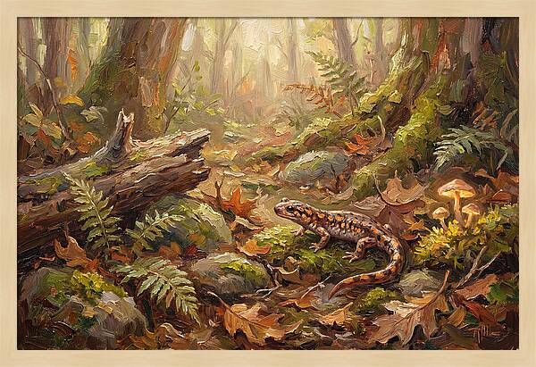 Salamander Among Forest Foliage
