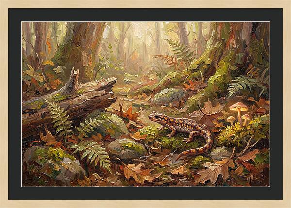 Salamander Among Forest Foliage