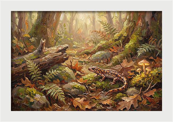Salamander Among Forest Foliage