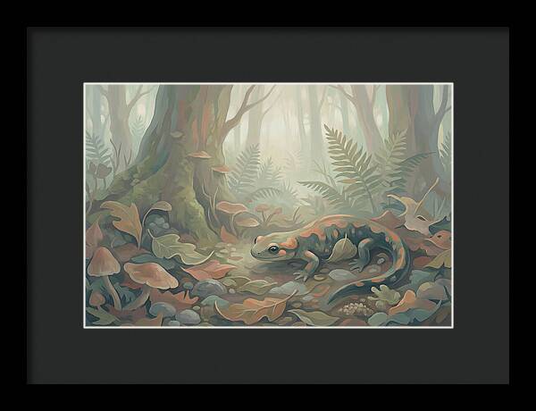 Salamander Among Forest Leaves