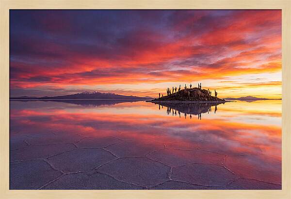 Salar De Uyuni Sunrise Reflection