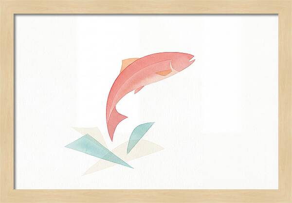 Salmon In Minimalist Style
