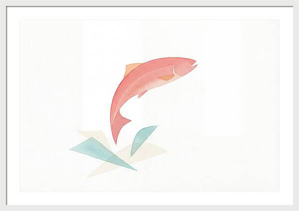 Salmon In Minimalist Style