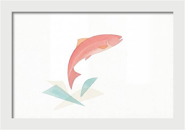 Salmon In Minimalist Style