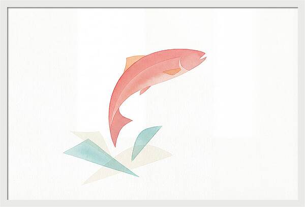 Salmon In Minimalist Style