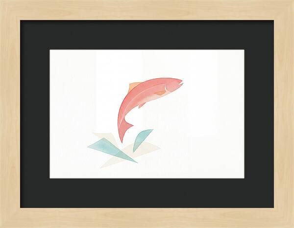 Salmon In Minimalist Style