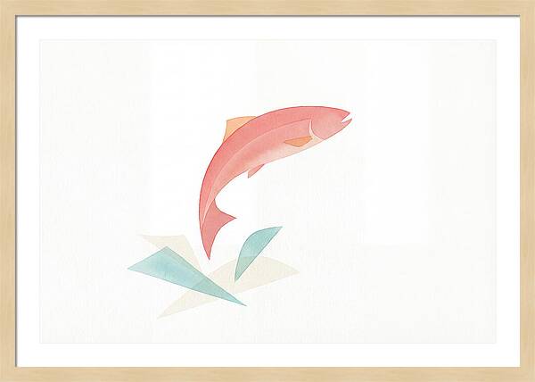 Salmon In Minimalist Style
