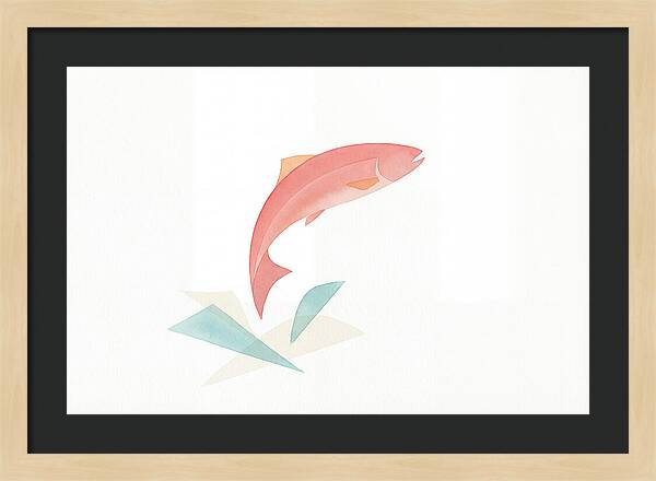 Salmon In Minimalist Style