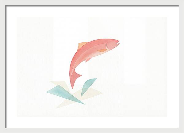 Salmon In Minimalist Style