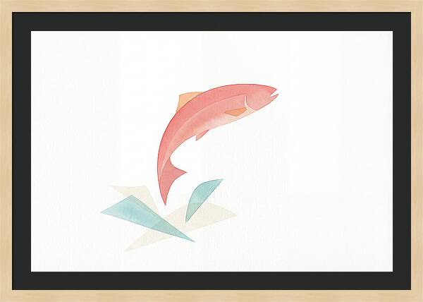Salmon In Minimalist Style