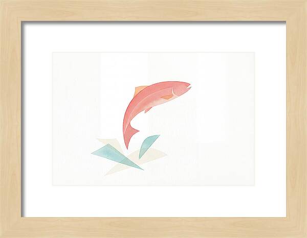 Salmon In Minimalist Style