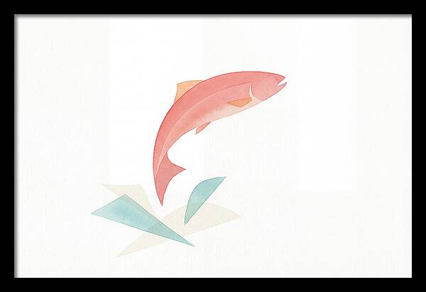 Salmon In Minimalist Style