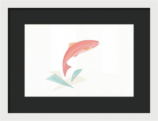 Salmon In Minimalist Style