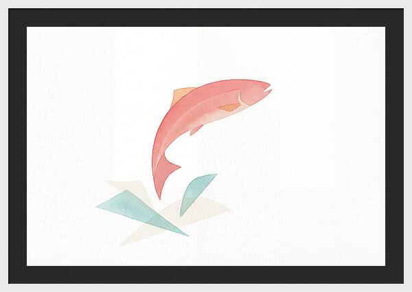 Salmon In Minimalist Style