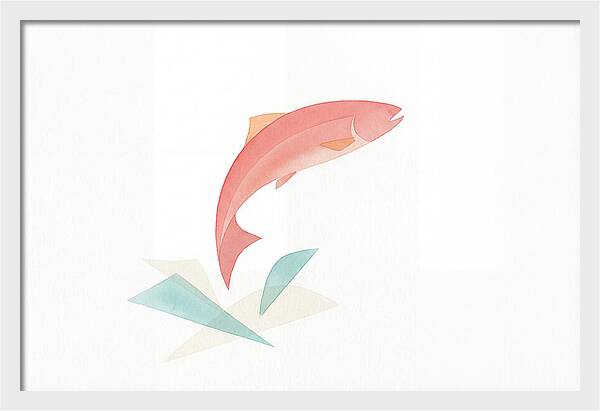 Salmon In Minimalist Style