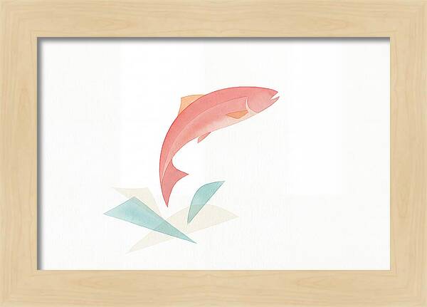 Salmon In Minimalist Style