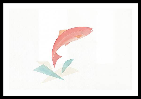 Salmon In Minimalist Style