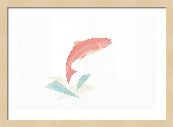 Salmon In Minimalist Style