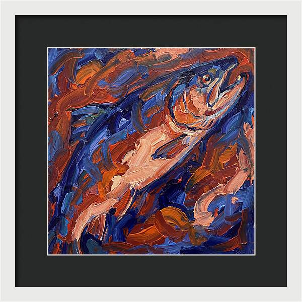 Salmon In Vibrant Swirls