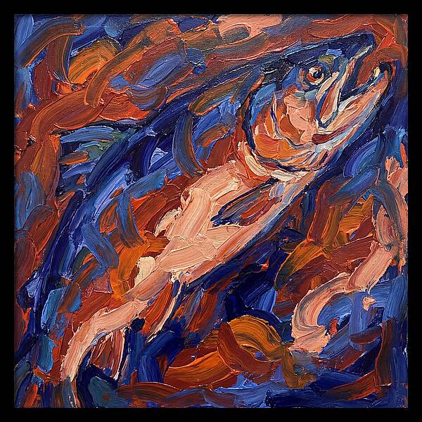 Salmon In Vibrant Swirls