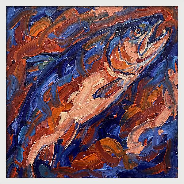 Salmon In Vibrant Swirls