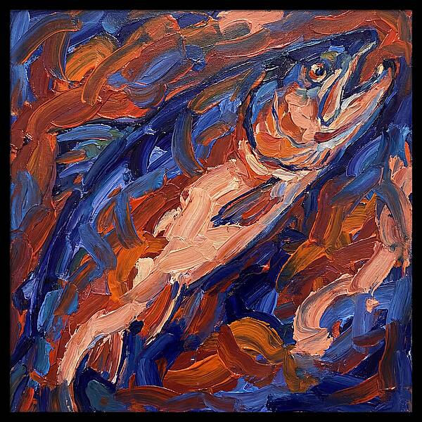 Salmon In Vibrant Swirls