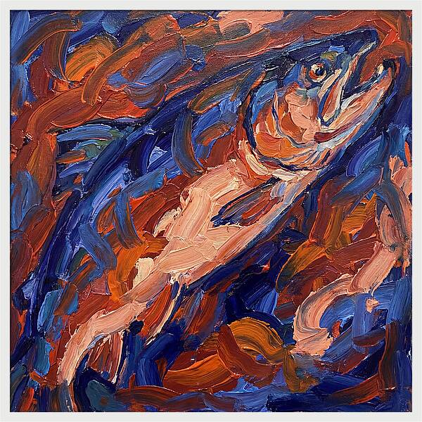 Salmon In Vibrant Swirls