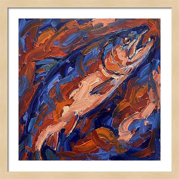 Salmon In Vibrant Swirls
