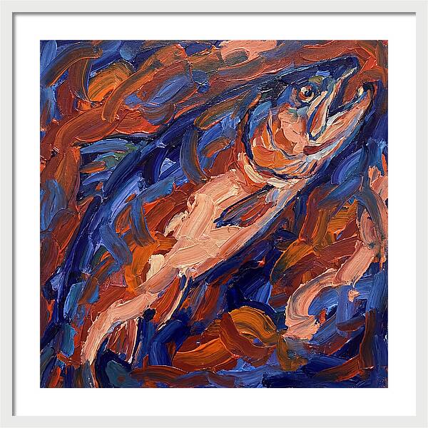 Salmon In Vibrant Swirls