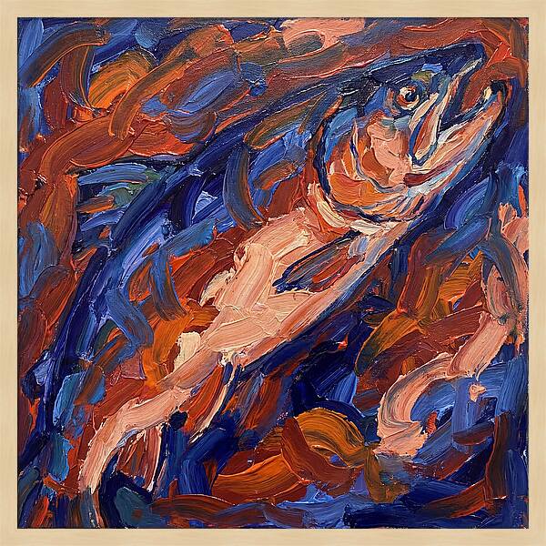 Salmon In Vibrant Swirls