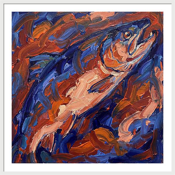 Salmon In Vibrant Swirls