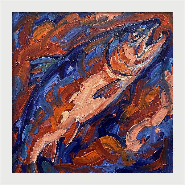 Salmon In Vibrant Swirls