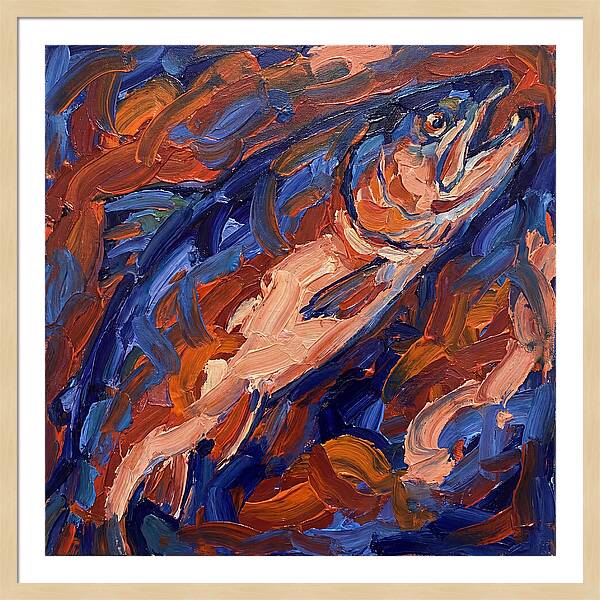 Salmon In Vibrant Swirls