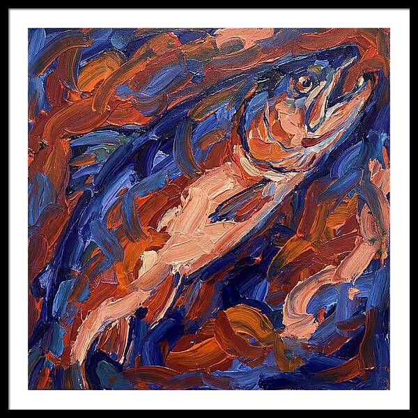 Salmon In Vibrant Swirls