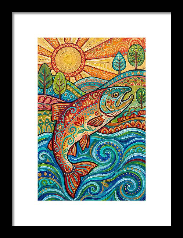 Salmon Swimming In Vibrant Waters