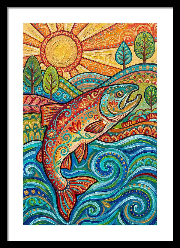 Salmon Swimming In Vibrant Waters