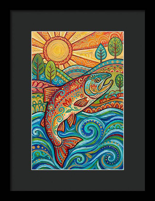 Salmon Swimming In Vibrant Waters