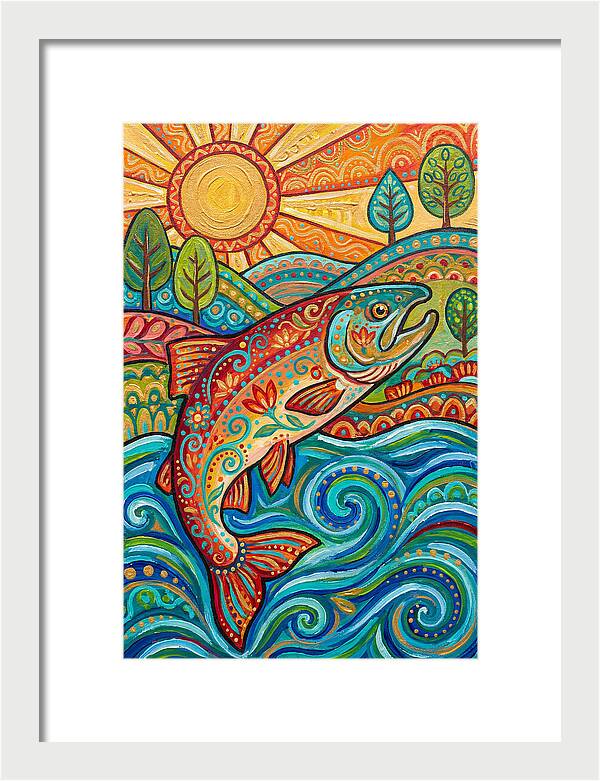 Salmon Swimming In Vibrant Waters