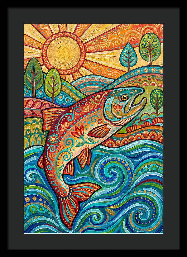 Salmon Swimming In Vibrant Waters