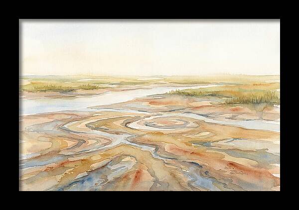 Salt Marsh Creek At Low Tide