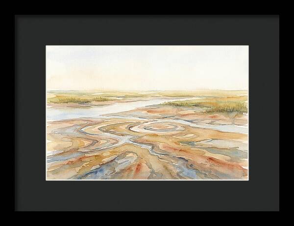 Salt Marsh Creek At Low Tide