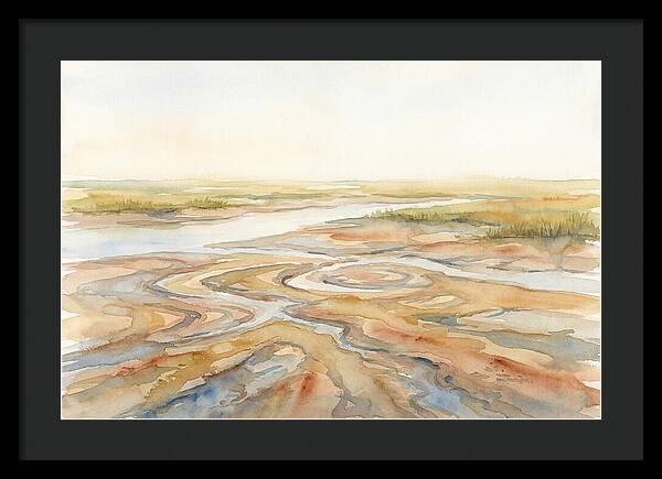 Salt Marsh Creek At Low Tide