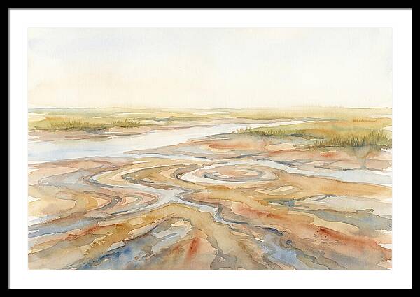 Salt Marsh Creek At Low Tide