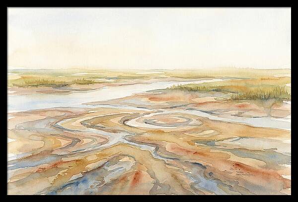 Salt Marsh Creek At Low Tide