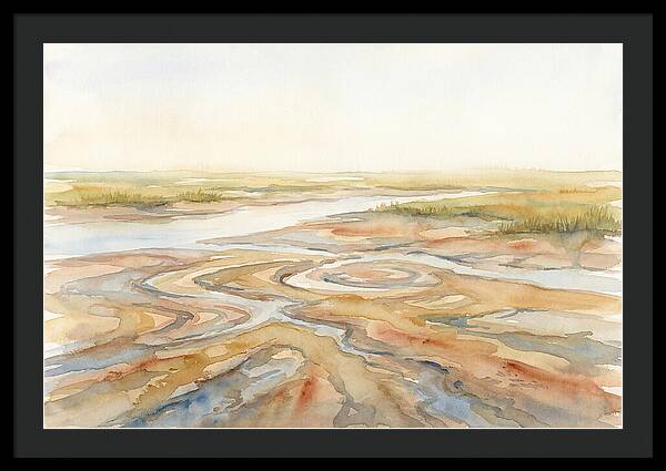 Salt Marsh Creek At Low Tide