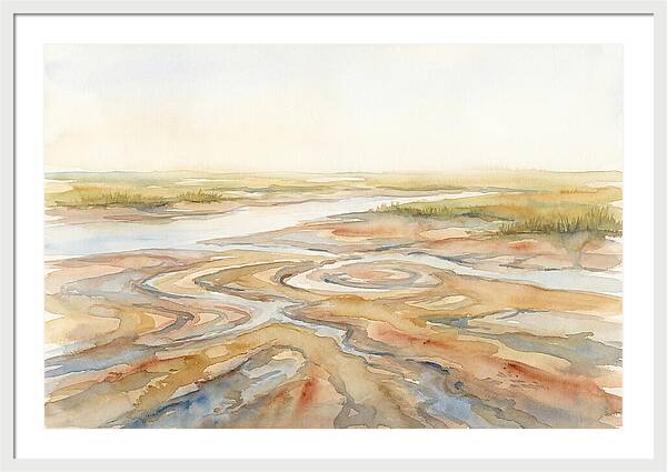 Salt Marsh Creek At Low Tide