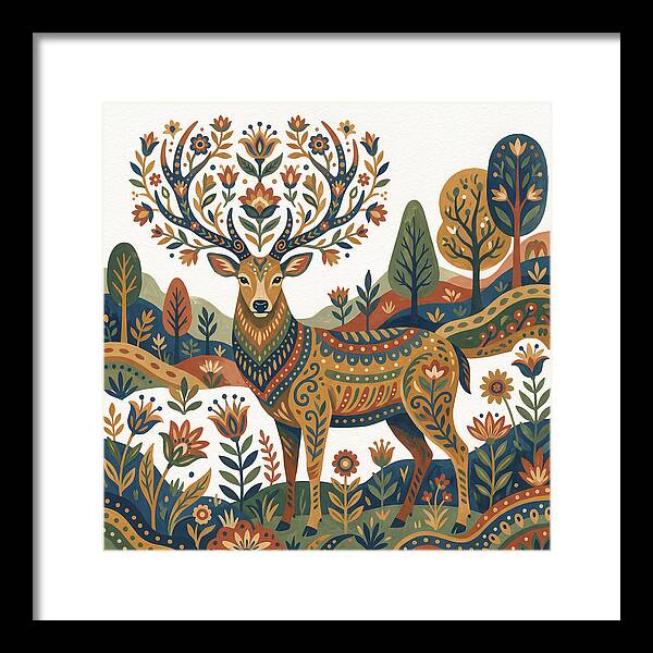 Sambar Deer In Floral Splendor