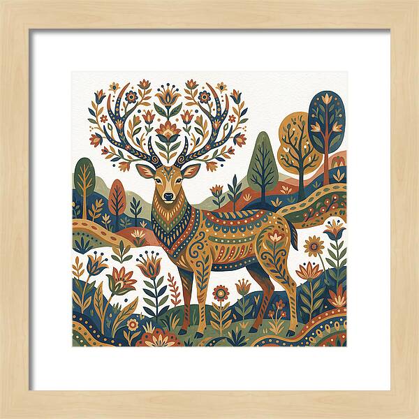 Sambar Deer In Floral Splendor